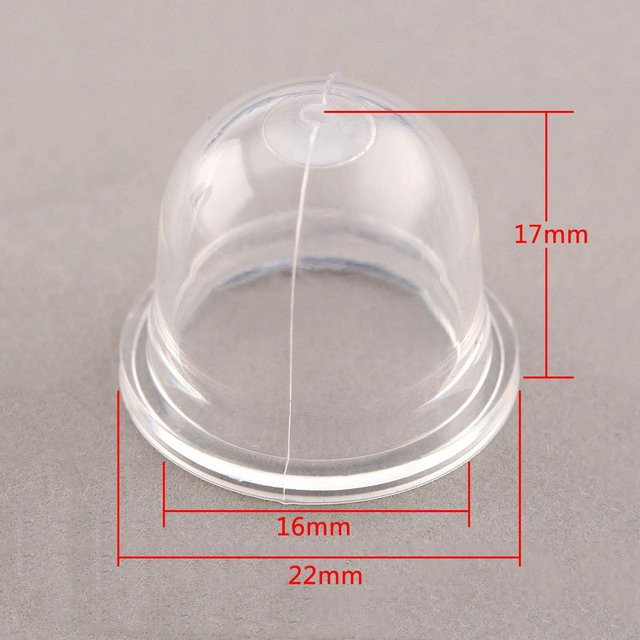 10 Stück DRELD Vergaser Primer Birne in Transparent, 19/22mm Kraftstoffpumpen-Ersatzteile für Kettensägen, Laubbläser und Trimmer - Bild 1