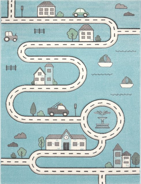 Kinderteppich Diamora Blau mit Hoch-Tief-Effekt, B/T: 80 x 150 cm - Bild 1