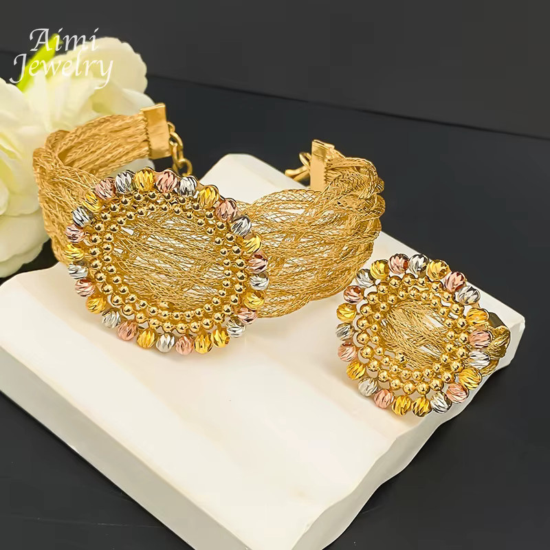 HIPUNK Schmuckset 4-teilig, Messing, Gold, Damen - Bild 3