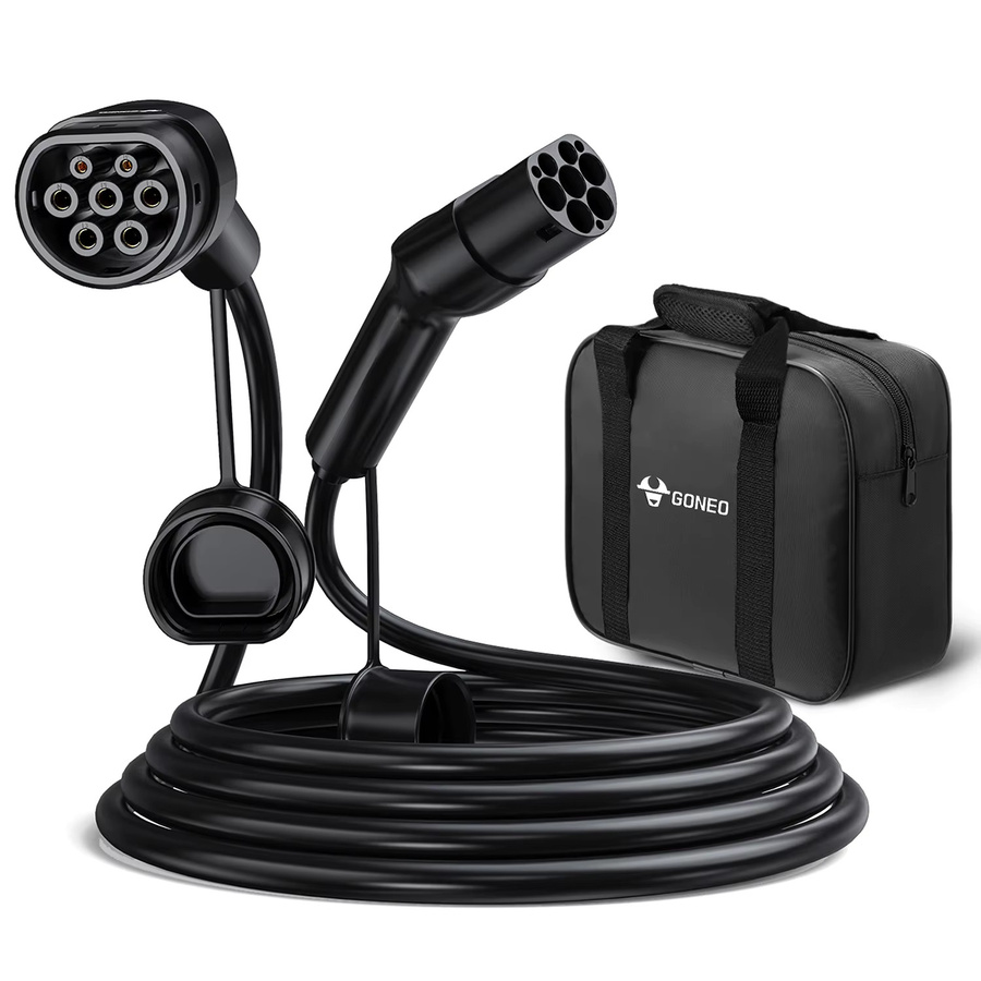 GONEO Typ 2 EV-Ladekabel Schwarz für europäische Elektrofahrzeuge, Modus 3, IP54 wasserdicht und robust - Bild 7