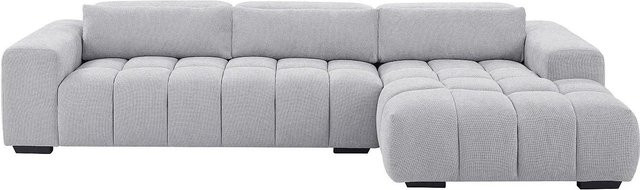 Vente-unique Ecksofa Loponza in Grau, Stoff, ohne Schlaffunktion - Bild 1