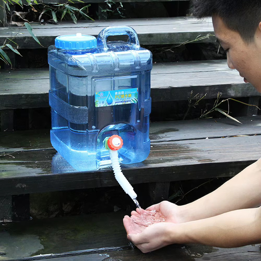 Tragbarer Wassereimer mit Wasserhahn von Shunmaii in Blau für Camping und Picknick, Volumen: 5 l, 10 l, 15 l oder 20 l - Bild 3