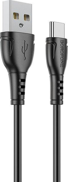 Borofone BX51 Triumph USB-A auf USB-C Kabel 20W in Schwarz, Länge: 1 m - Bild 1