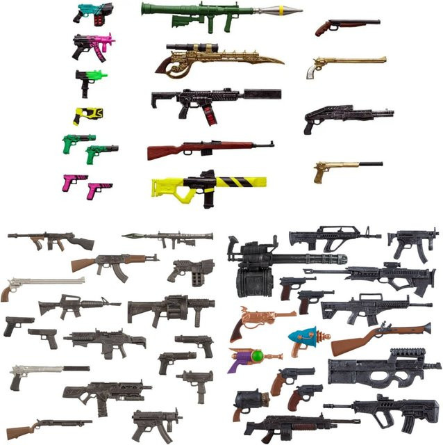 Hot Toys Waffenzubehörpaket 1.0 2.0 3.0 Version für 7" Actionfigur, Zubehör, Kunststoff, Bunt / Mehrfarbig - Bild 1