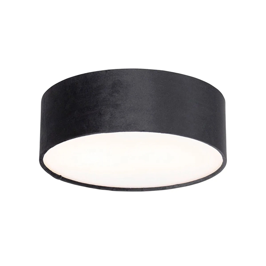 QAZQA Deckenleuchte Drum in Schwarz mit goldener Innenseite, dimmbar, Durchmesser: 30 cm - Bild 2