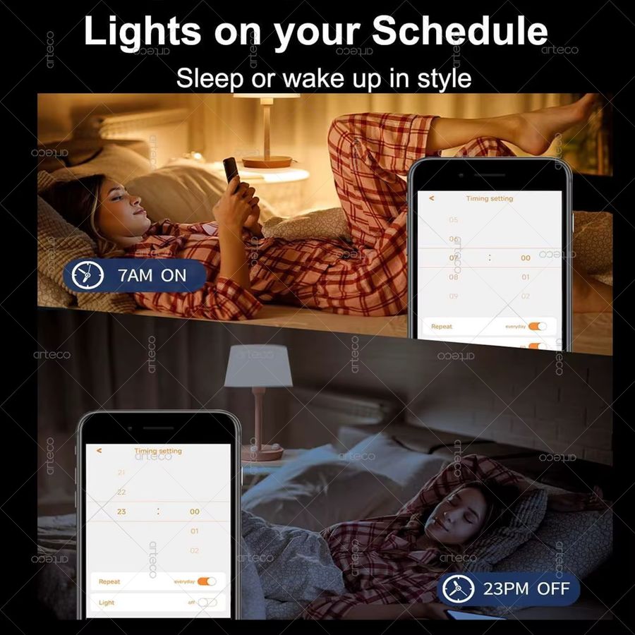 Arteco Zigbee E27 LED-Lampe RGB, dimmbar, 15 W bis 18 W, 2700–6500 K, kompatibel mit Alexa, Yandex und Smartthings - Bild 3