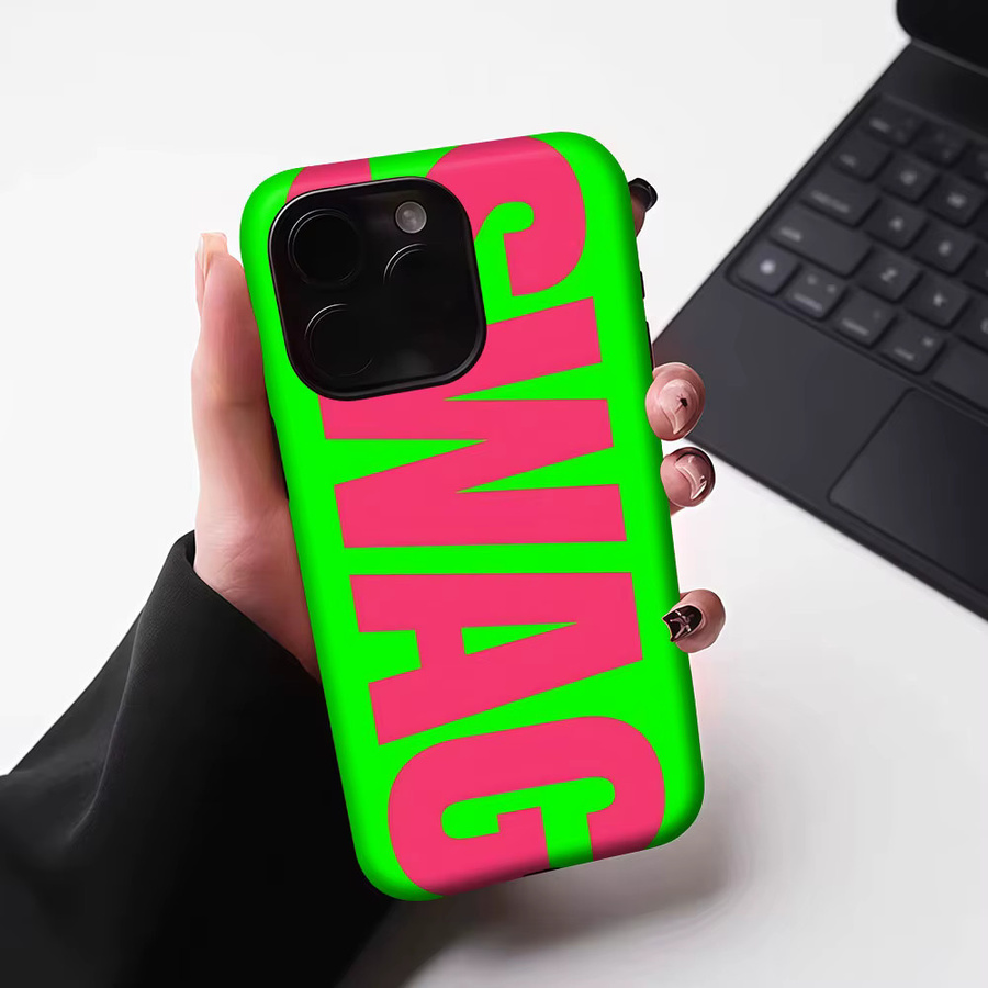 Aurbe Matte 2-in-1 MagSafe Hülle Neon SWAG für iPhone 17 16 15 14 Plus Pro Max Stoßfeste Hartschale Multicolour - Bild 6