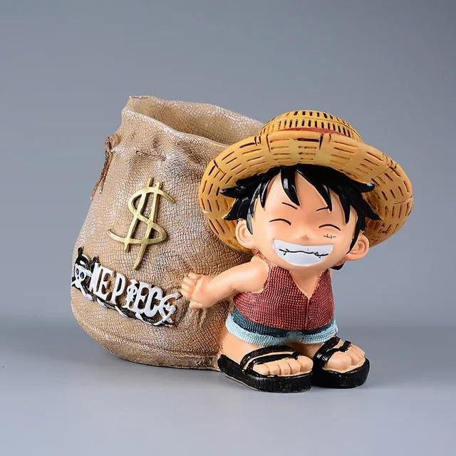Binchi Cultural Supplies Anime One Piece Monkey D. Luffy Stifthalter aus Kunstharz in Beige, Höhe: 10 cm - Bild 1