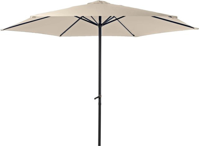 DELUKE Sonnenschirm THOMAS in Creme mit UV-Schutz aus Polyester und Stahl, Durchmesser: 300 cm - Bild 1
