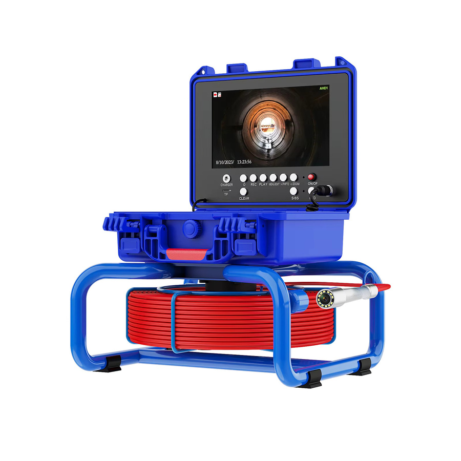 MAOTEWANG Kanalinspektionskamera 9 Zoll DVR mit Meterzähler und Selbstnivellierung in Blau - Bild 4