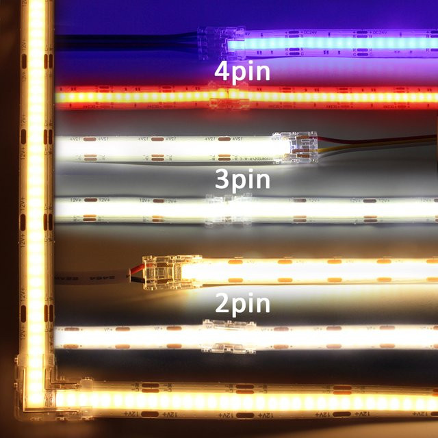 MJJC COB-LED-Streifen-Anschluss schweißfrei für einfarbige RGB-CCT-LED-Streifenlichter in 5 mm, 8 mm und 10 mm Breite - Bild 1