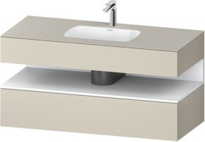 Duravit Qatego Einbauwaschtisch-Möbel-Set in Weiß Matt, B/T/H: 120 x 55 x 60 cm - Bild 1