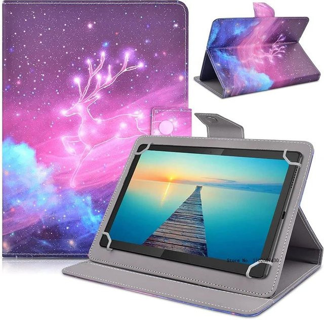 Universelle Tablet Hülle von Rui Di in Multicolour, Folio Leder Ständer Cover für 7 bis 10.5 Zoll Android, iOS und Windows Tablets - Bild 1