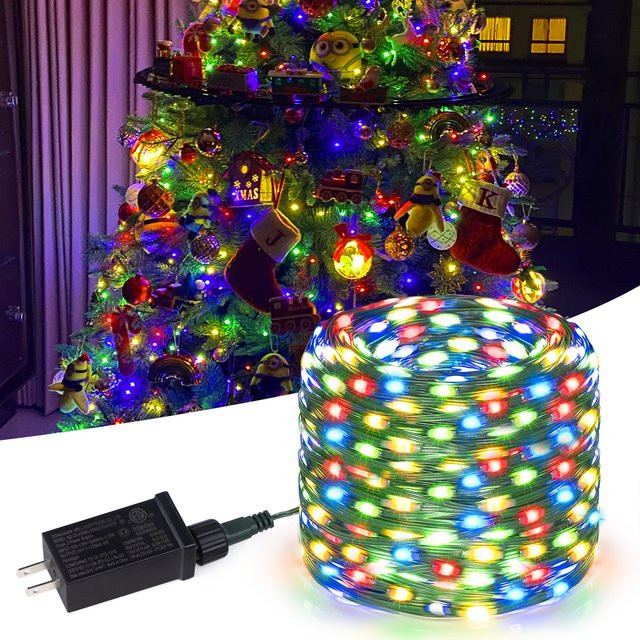 Mannanov Wasserdichte LED Lichterkette mit grünem Draht für Weihnachten, Hochzeit und Party - Bild 1