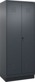 C+P Putzmittel-Spind Classic PLUS mit Sockel und 2 Abteilen, Anthrazit, H x B x T: 195 x 80 x 50 cm - Bild 1