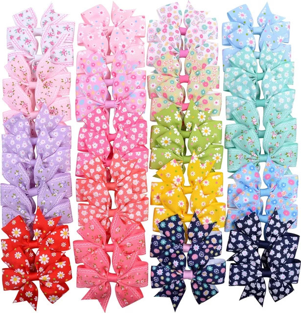 Haar Clips Sonnenblumen Punkte Band Bögen, Kinder, Baby - Bild 1