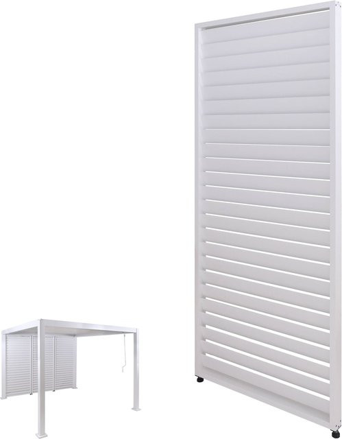MCW Lamellenwand für Pergola P65 aus Aluminium in Weiß, B/H: 90 x 220 cm - Bild 1