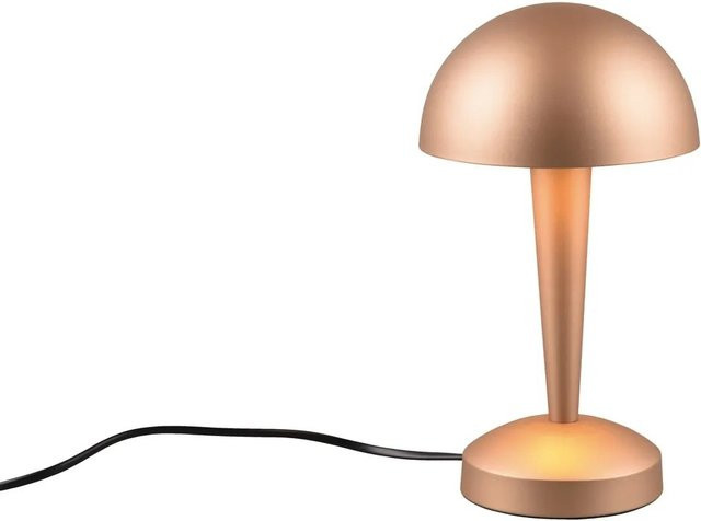 Reality LED-Design-Tischlampe Canaria in Coffee und Gold, dimmbar, Pilzform, B/T/H: 15 x 15 x 15 cm - Bild 1