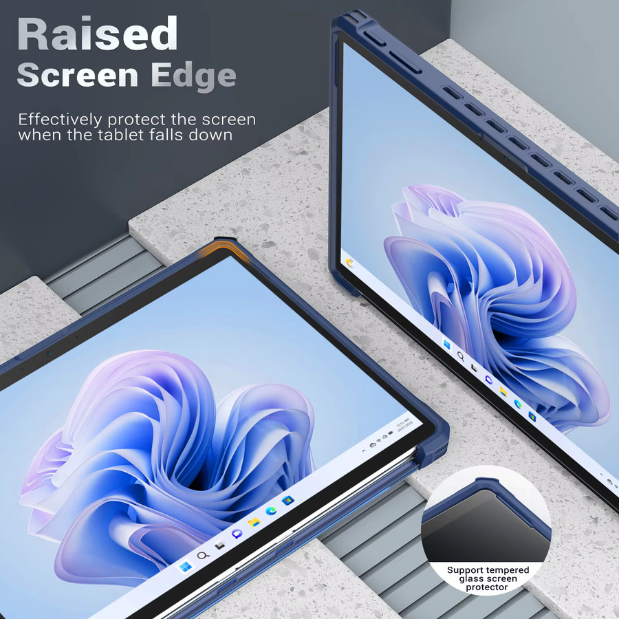 Robuste All-in-One Schutzhülle mit Ständer für Microsoft Surface Pro 11, Surface Pro 10 und Surface Pro 9 (13 Zoll) in Blau - Bild 3