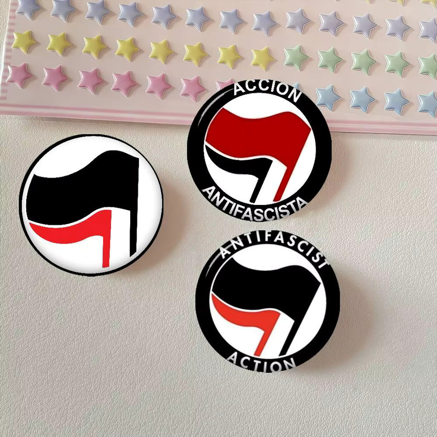 Kayou Antifaschistische Aktion Anime Foto-Broschen Runde Anstecknadeln aus Metall - Bild 2