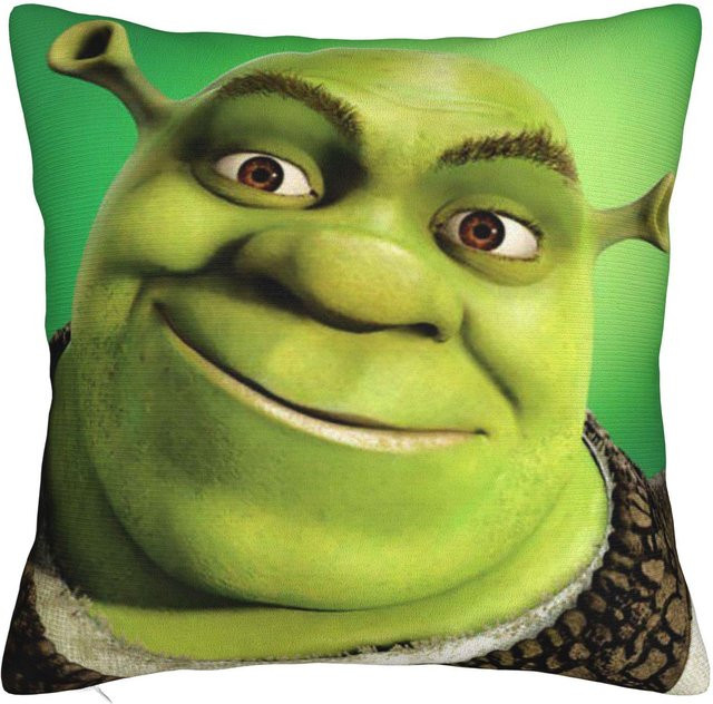 Hey Shrexy Dekorative quadratische Kissenhülle Shreks Meme Vintage aus Polyester, Farbe: Grün, B/T/H: 30 x 30 x 0 cm - Bild 1