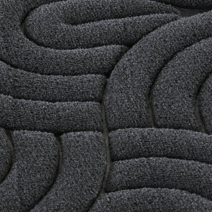 POCOline Badematte Schwarz aus Polyester mit modernem Grafikdesign, schnelltrocknend und Oeko-Tex Standard 100, B/T: 80 x 50 cm - Bild 2