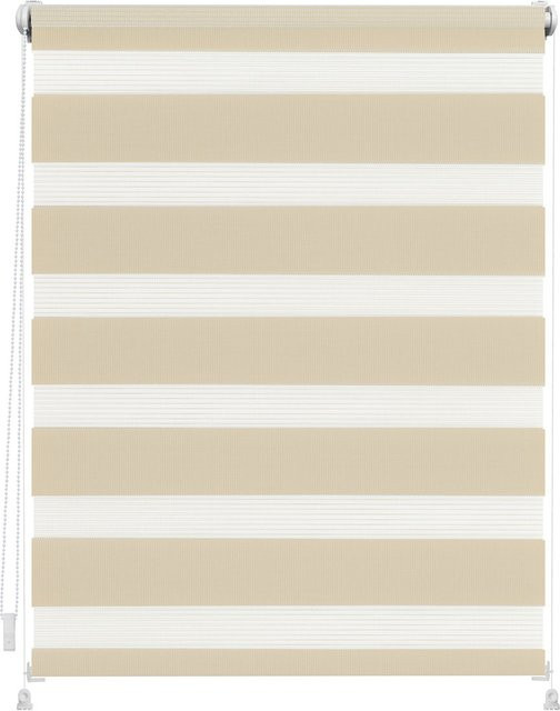 Lichtblick Duo-Rollo Klemmfix Day & Night gestreift, beige, B: 45 cm, H: 150 cm - Bild 1