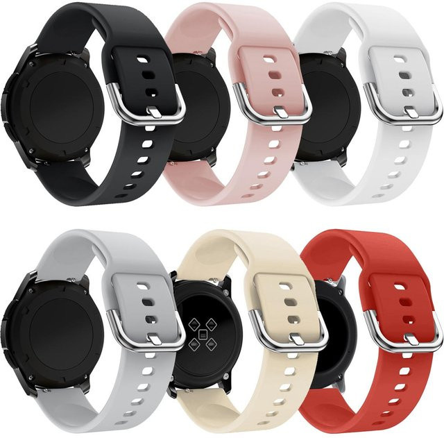 Uhrenarmband Silikon, 22 mm, grau, Herren Damen - Bild 1