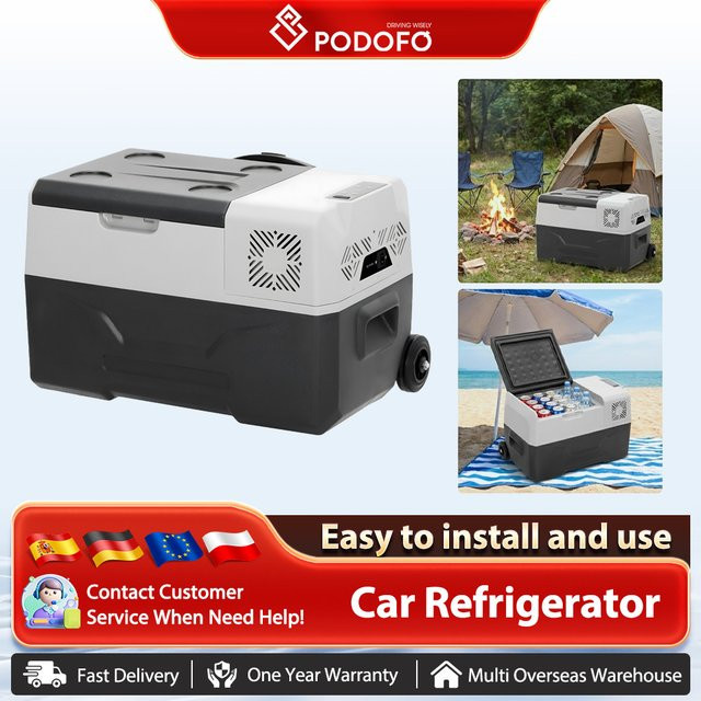 Podofo Auto-Kühlbox tragbarer Mini-Kühlschrank für Camping und Wohnmobil in Kunststoff - Bild 1