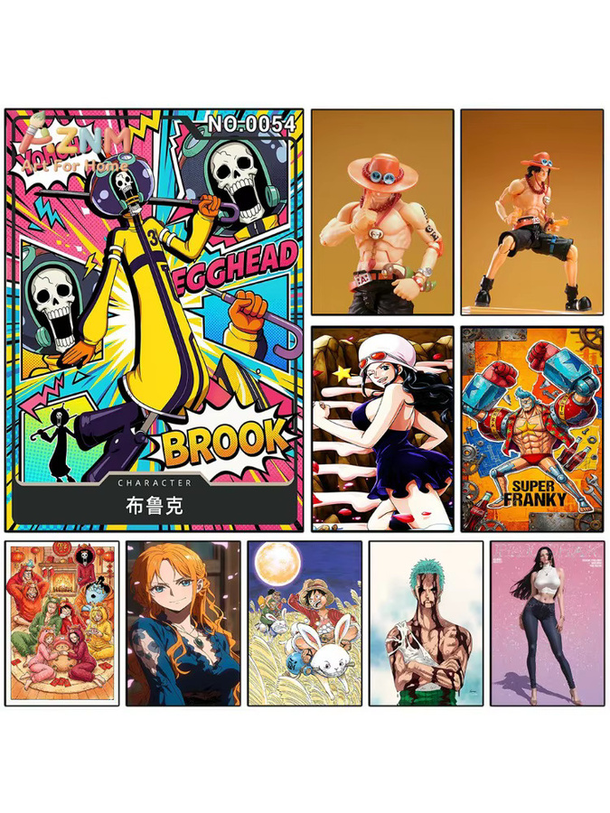 AZNM One Piece Anime Leinwand-Wandkunst Mehrfarbig Druckposter ohne Rahmen - Bild 5