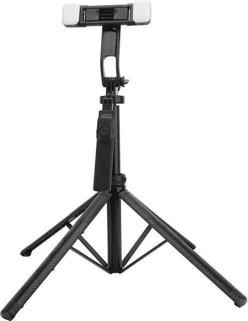 Igeteck Selfie-Stick-Stativ in Schwarz, höhenverstellbar und faltbar für dein Smartphone - Bild 1