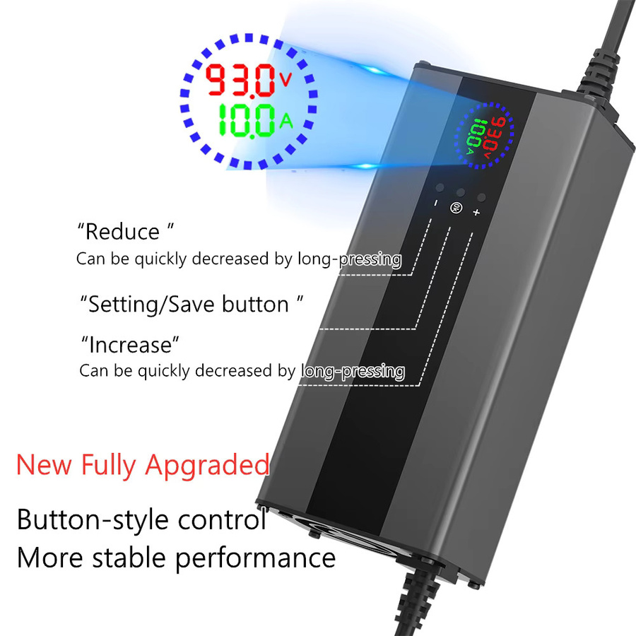 Southrol Schnellladegerät für Li-Ion und LiFePO4 Batterien, einstellbar 48V bis 84V, 15A, kompatibel mit 13S bis 24S - Bild 2