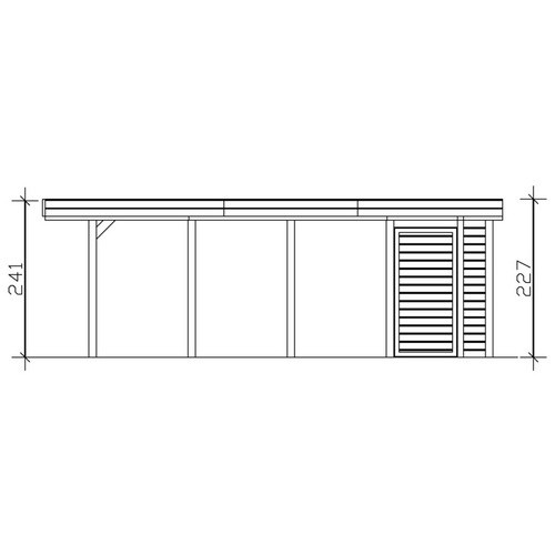 SKANHOLZ Carport Friesland Set 2 in Schiefergrau, B/T: 314 x 708 cm, Firsthöhe: 241 cm, lasiert - Bild 4