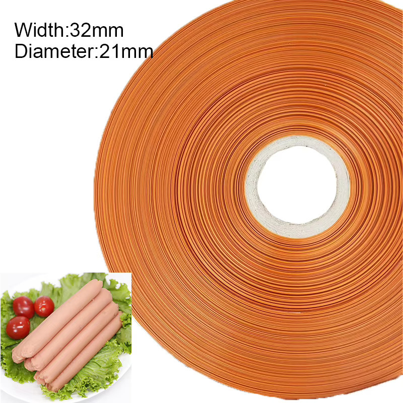 SAFEBET Kunststoff-Wurstgehäuse hellbraun für Fleisch und Geflügel, Breite: 32 mm, Durchmesser: 20 mm - Bild 2