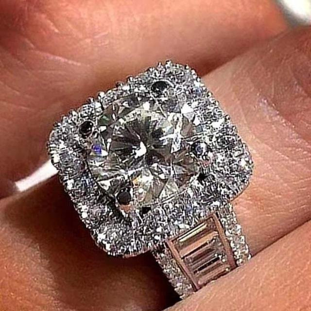YIRAN Jewelry Ring, Zirkonia, Silber, Damen, Größe 8 - Bild 1