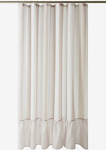 Jotex Duschvorhang ANDREA beige gestreift aus Polyester, wasserdicht, B/H: 200 x 180 cm - Bild 1