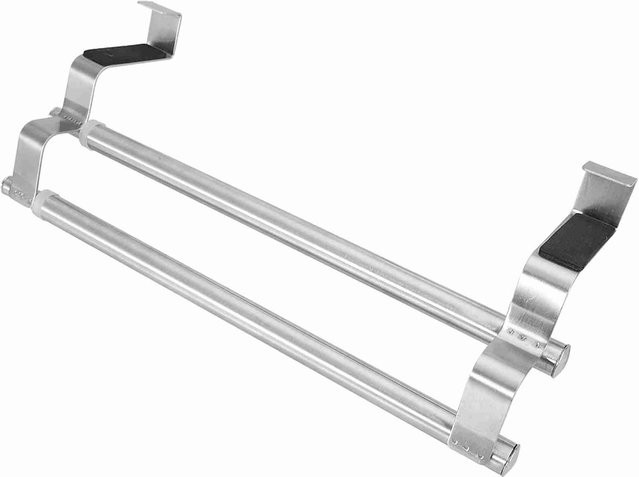 TOMTOP JMS Handtuchhalter aus Edelstahl in Silber, versenkbares Bad-Regal für Doppel- oder Einzelhandtücher - Bild 1