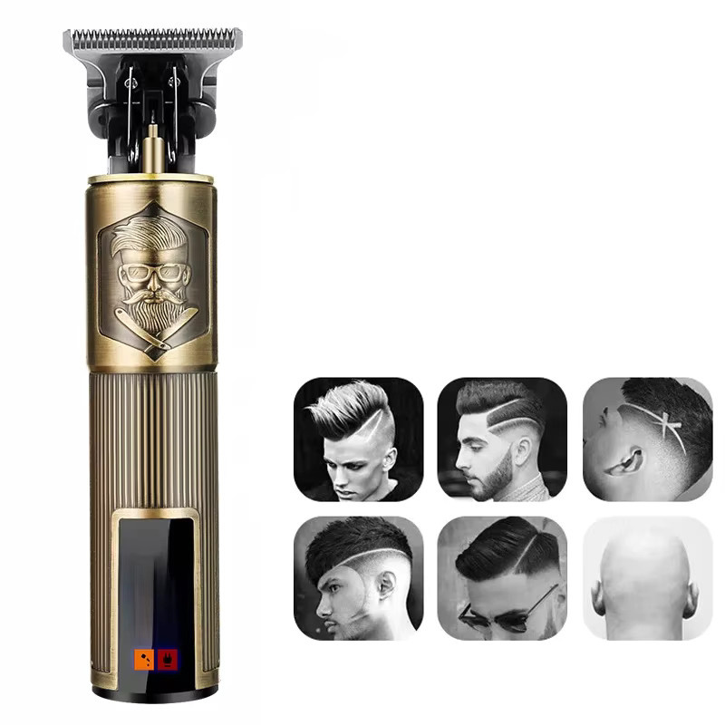DOLL WAX Mini Tragbarer Elektrischer Haarschneider T9 Wiederaufladbarer Rasierer in Gold - Bild 6