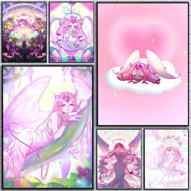Selbstklebender Anime Cartoon-Poster E-Eternal Sugar Cookie aus Bilibili, Mehrfarbig, Rechteckig - Bild 1