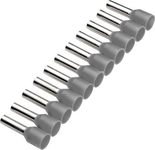 Cimco Aderendhülse 0,75mm² Teilisoliert Grau aus Messing 500 Stück - Bild 1