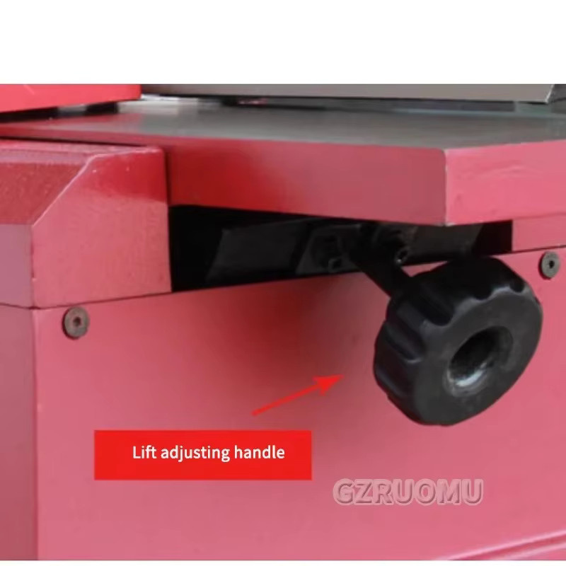 GZRUOMU Elektrische Holz Dickehobel Maschine 1500W Multifunktionaler Tischhobel für DIY Holzbearbeitung in Rot - Bild 4