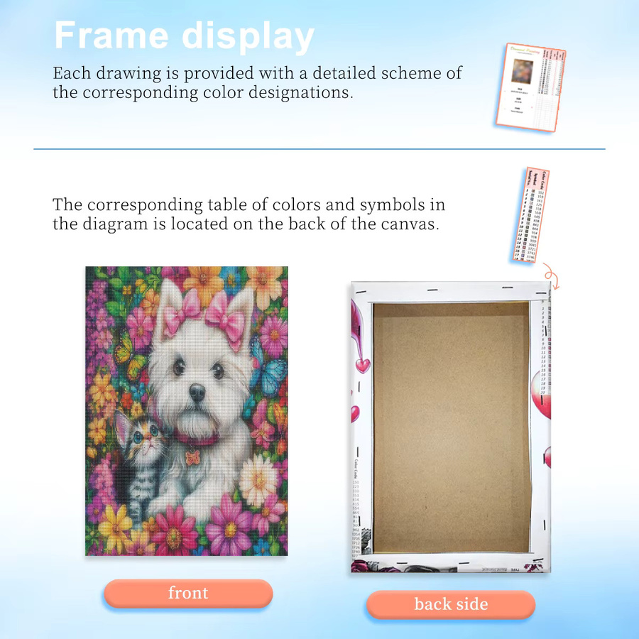 RUOPOTY Flower Dog, 5D-Diamant-Malerei-Set, Tiere, Bunt / Mehrfarbig - Bild 2