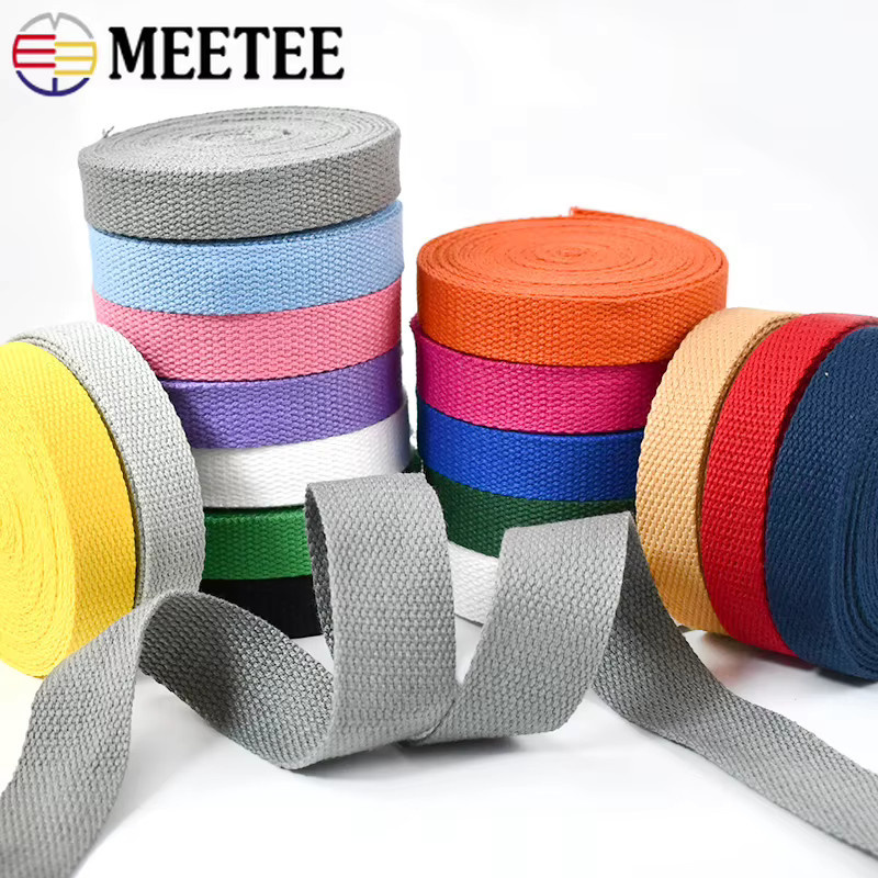 Meetee Baumwoll-Gurtband Schwarz, 10 Meter Länge, Dicke: 1,3 mm, Breite: 20-50 mm - Bild 2