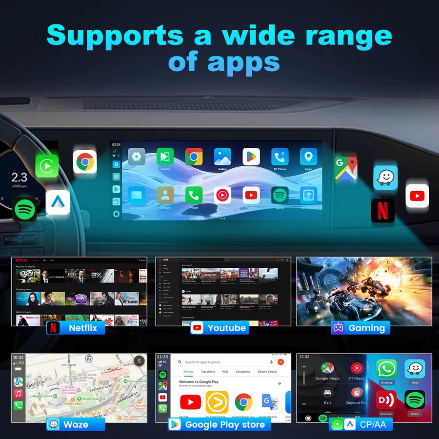 CarlinKit Ultra1 Android 15.0 TV-Box mit 5G, Wireless CarPlay und Wireless Android Auto Adapter für YouTube, Netflix und IPTV - Bild 4