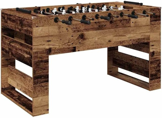 vidaXL Tischfußballtisch aus Altholz in Braun, B/T/H: 146,5 x 74 x 85 cm - Bild 1