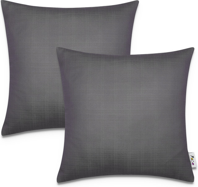 2er-Set Kissenbezüge Chino in Anthrazit aus Polyester, B/H: 45 x 45 cm - Bild 1