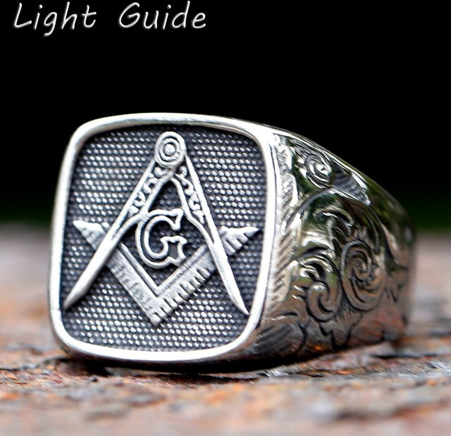 Ring Edelstahl, Silber, Herren, Quadratische Form - Bild 1
