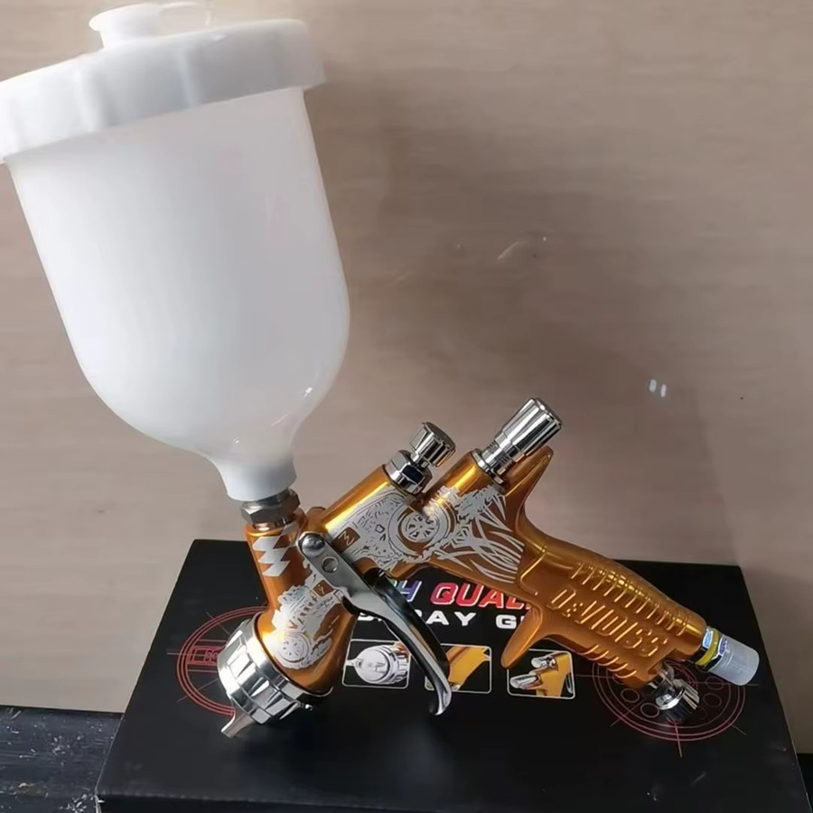 DEVIDISS GTE Pro TE20 Lite HVLP-Spritzpistole in Gold mit 1,3 mm Düse für Autolacke - Bild 2