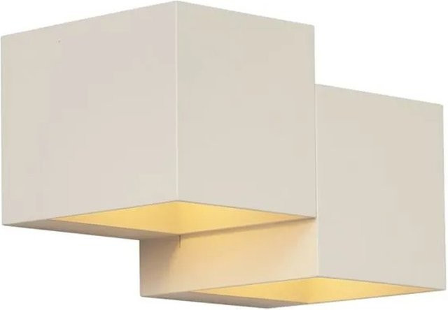 QAZQA Moderne Wandleuchte Beige 2-flammig Up-Down Design mit G9 Fassung - Bild 1