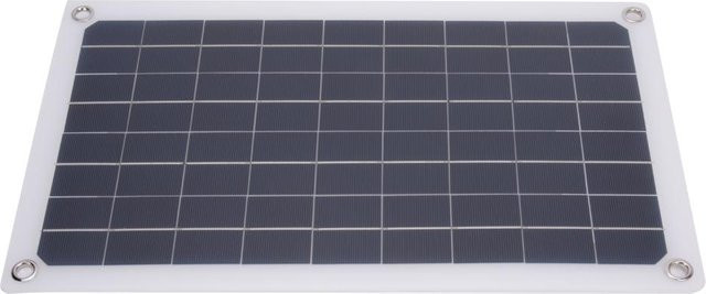 Fishine 20W Solarpanel-Ladegerät aus monokristallinem Silizium mit USB-A und USB-C sowie Dual-DC-Ausgang für 12V-Batterien in Weiß - Bild 1